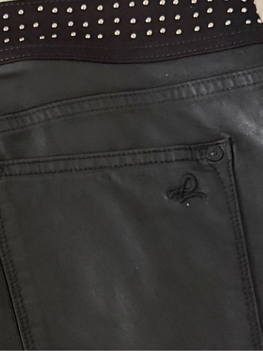 DL1961 Emma Power Legging - Rockstar - Black Waxed Denim - Size 30